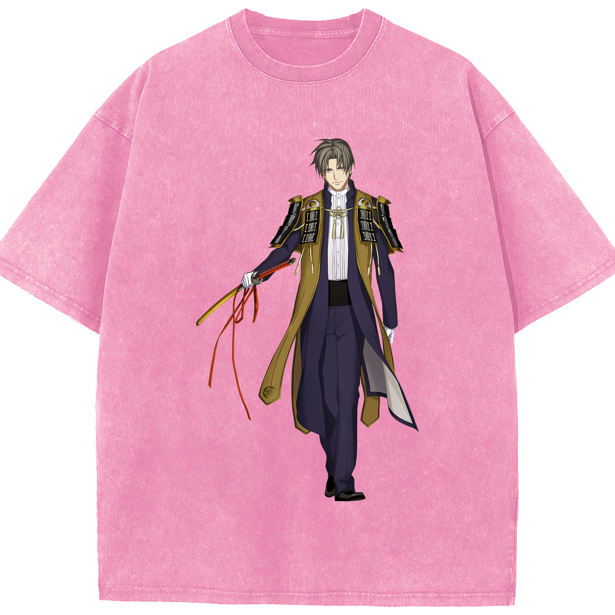 （画像用） 刀剣乱舞 Touken Ranbu 綿100% ヴィンテージ風 半袖Tシャツ（フロントプリント）